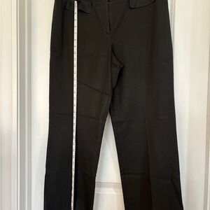 Ann Taylor LOFT Stretch Black Dress Pants Cotton Blend Flat Front Zip Size 10